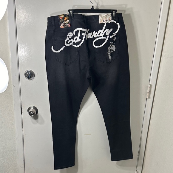 Ed Hardy Black Graphic Men's Pants